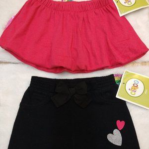 New, never worn, baby girl, newborn skirts with tags, set of two, vintage 2012